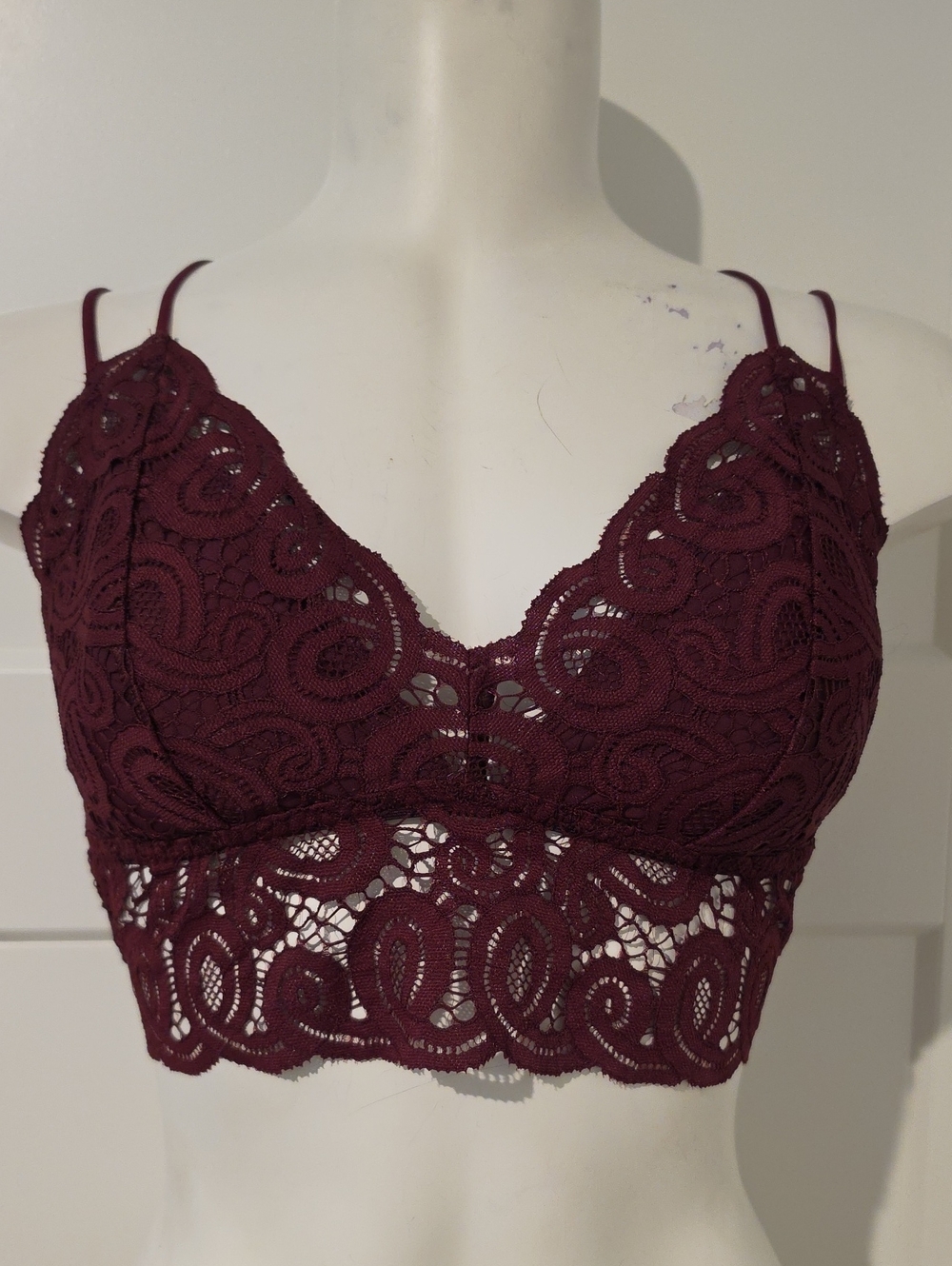 VS PINK Burgundy Lace Bralette